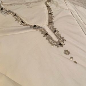 Talbots White Long Sleeved T-Shirt